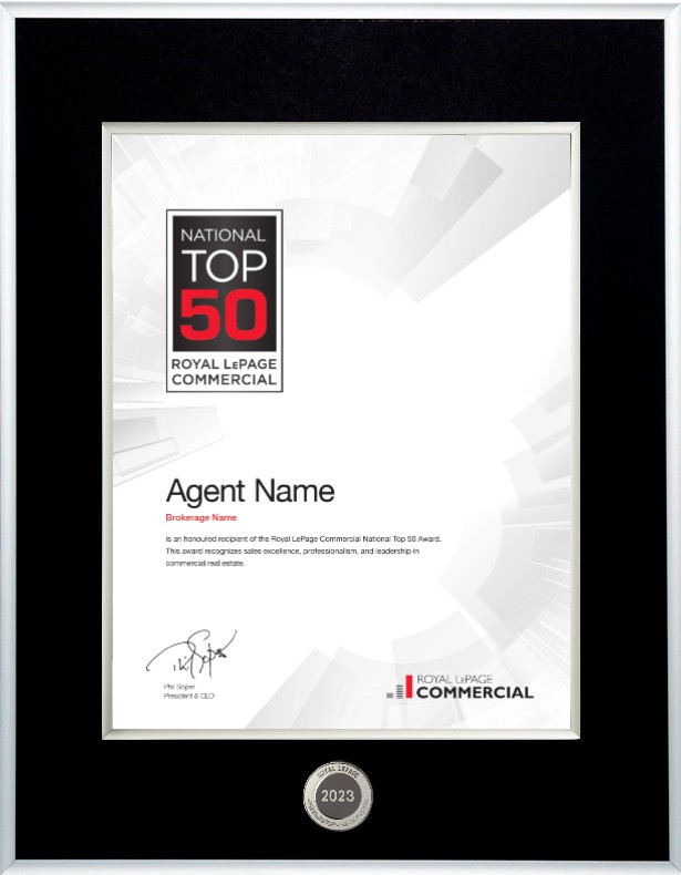 Royal LePage Commercial National Top 50 Award